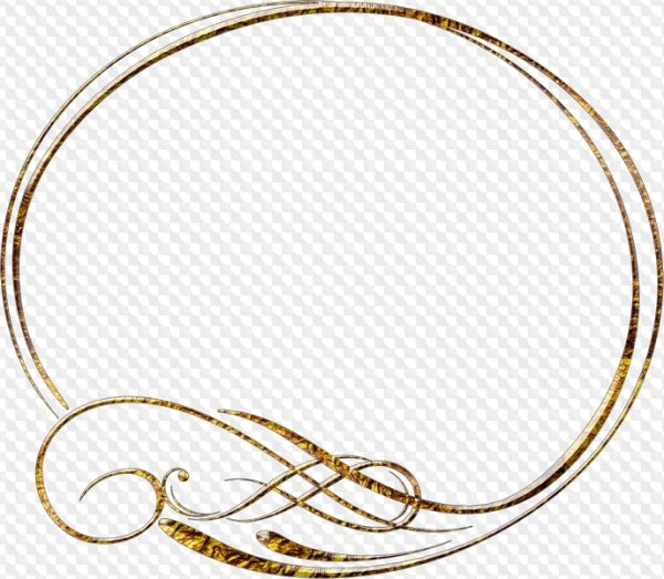 Рамка овальная завитки
