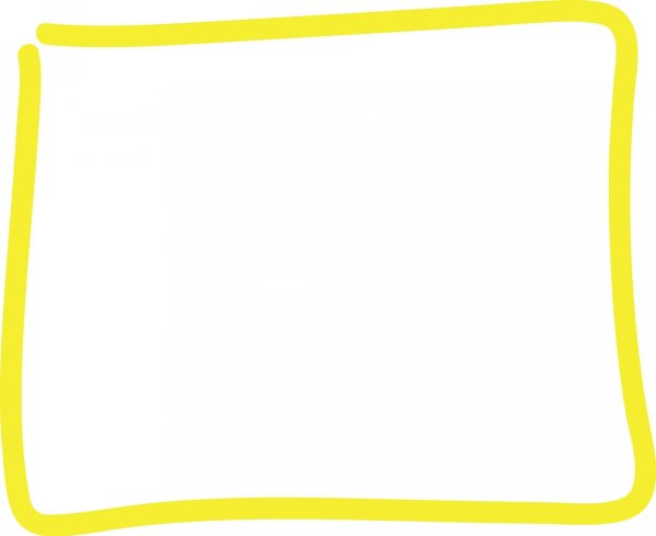 Желтая рамка на прозрачном фоне