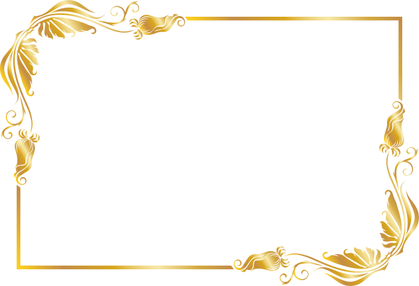 Золотая рамка для фотошопа