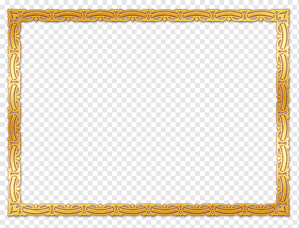 Золотые рамки для фотошопа на прозрачном фоне