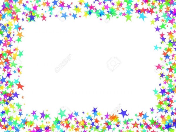 Разноцветная рамка звездочки
