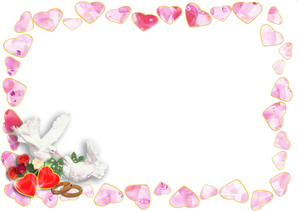 Рамка Свадебная на прозрачном фоне