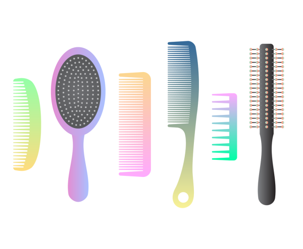 Расческа на прозрачном фоне