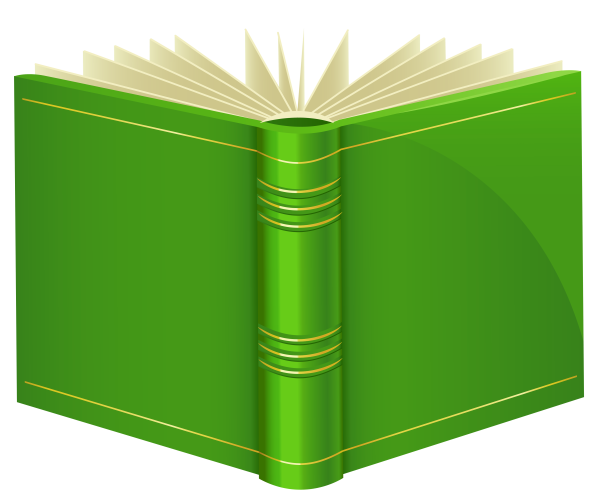 Раскрытая книга на прозрачном фоне