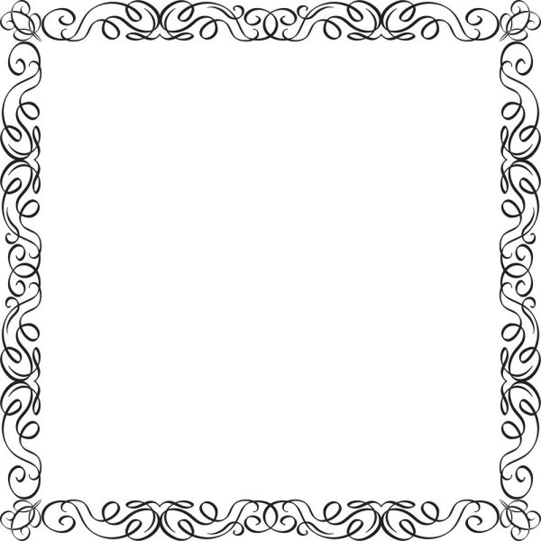 Квадратный орнамент рамка