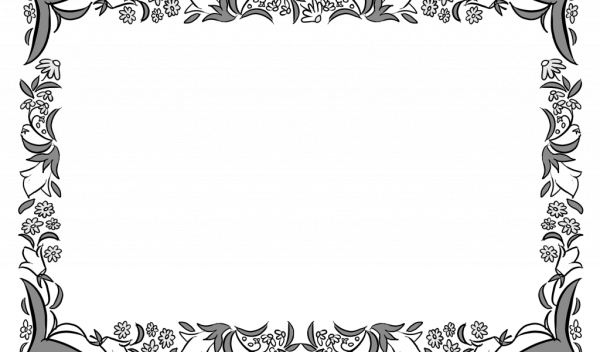 Рамка черно белая