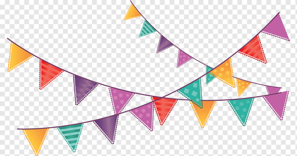 Праздничные флажки без фона