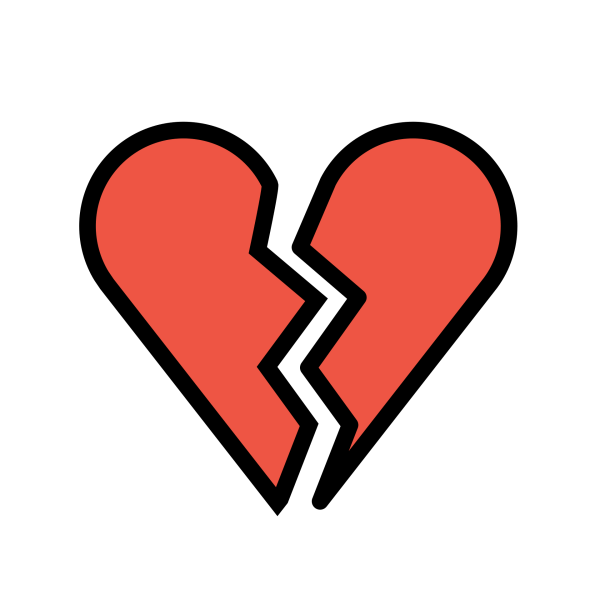 Разбитое сердце стикер