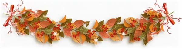 Полоска из осенних листочков