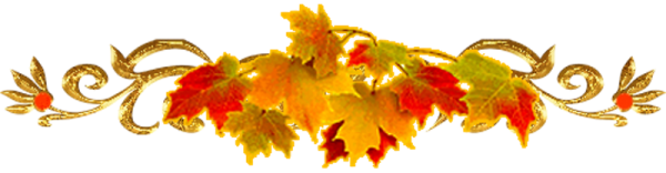 Осенние разделители на прозрачном фоне