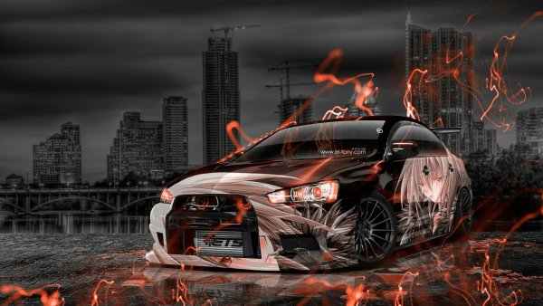 Mitsubishi Lancer Evolution x anime