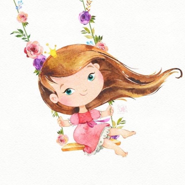 Девочка акварель