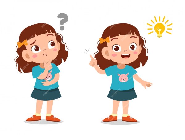 Дети думают мультяшные