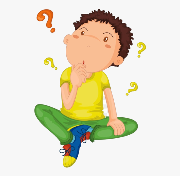 Ребёнок думает мультяшка