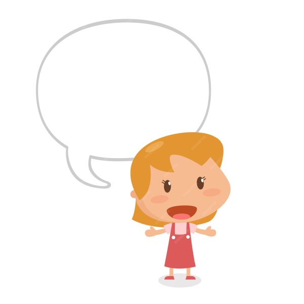 Мультяшный ребенок говорит