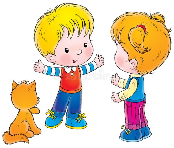 Мальчик и девочка беседуют