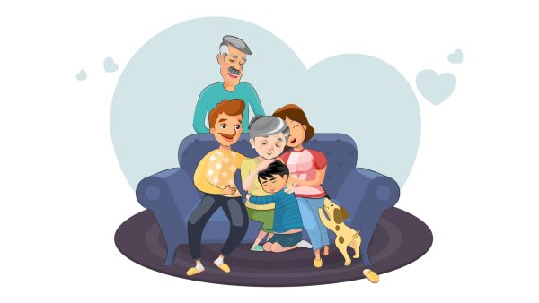 Семья без фона