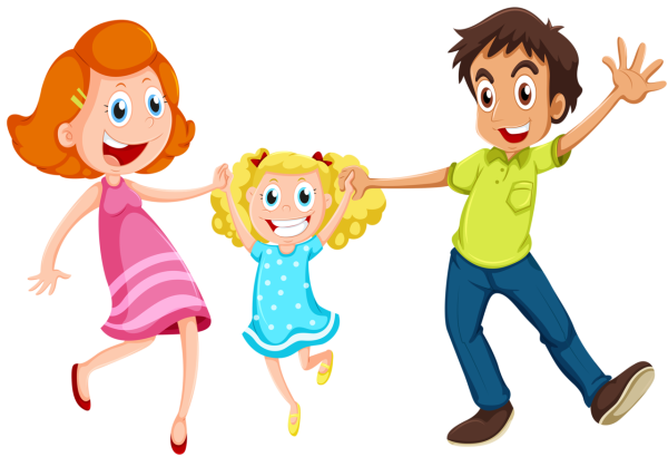 Дети и взрослые мультяшные