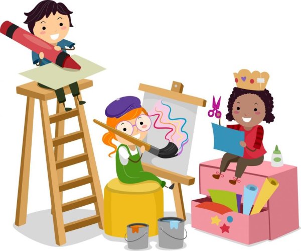 Творческая мастерская для детей на прозрачном фоне