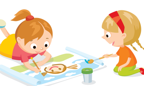 Творчество детей на прозрачном фоне