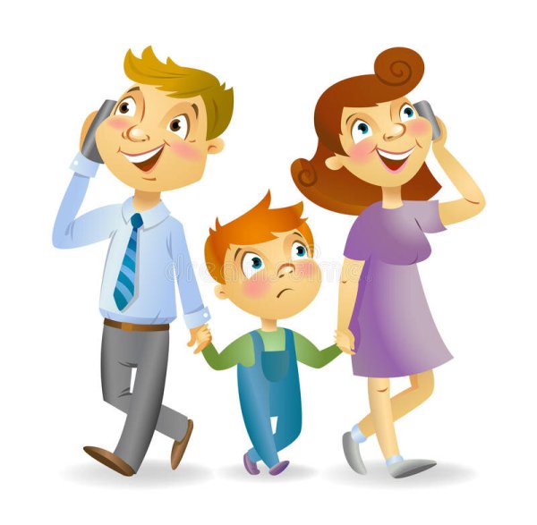 Общение с детьми и родителями вектор