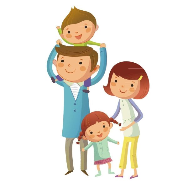 Родители на белом фоне