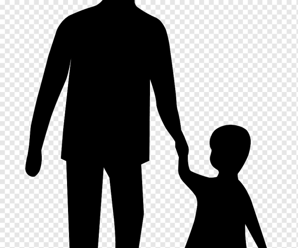 Силуэттвзрослого и ребенка