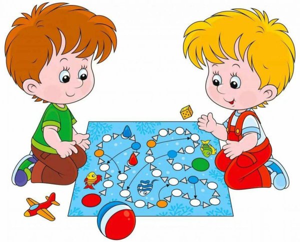Дети играют в настольные игры