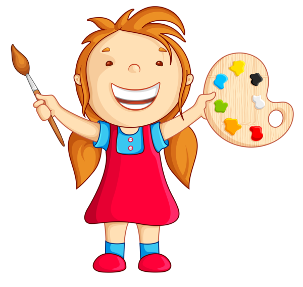 Ребенок с кисточкой