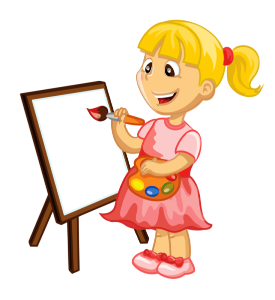 Рисованные дети на прозрачном фоне