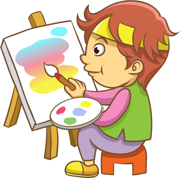 Мультяшные дети художники