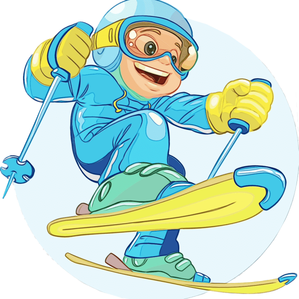 Мультяшные лыжники