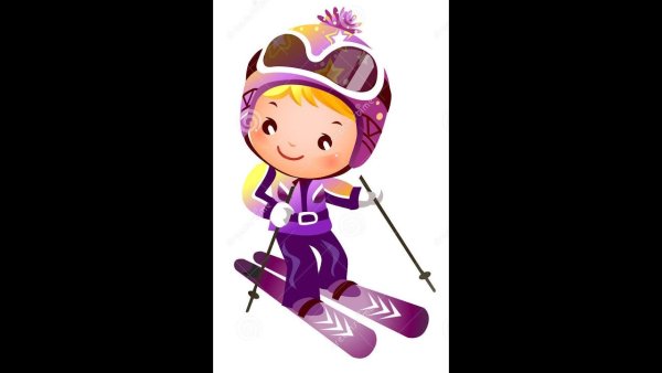 Мультяшка на лыжах