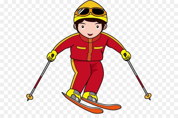 Лыжник рисунок