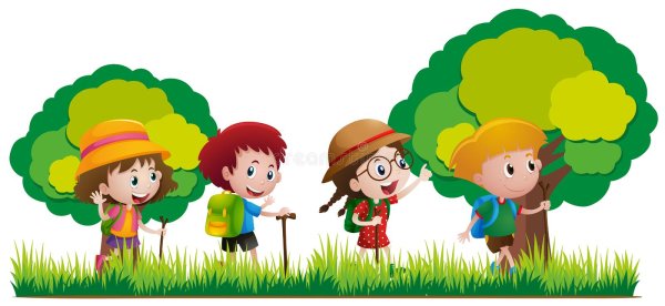 Мультяшная поход в лес