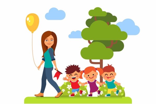 Дети в садике векторные иллюстрации