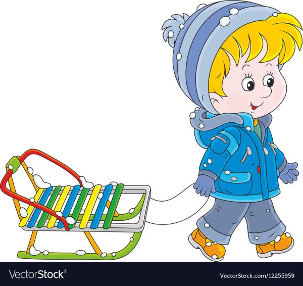 Мальчик на санках