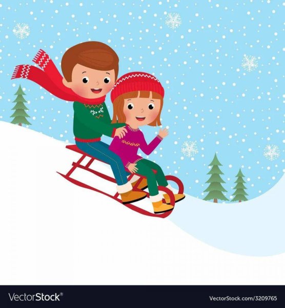 Дети на санках