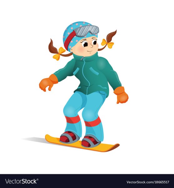 Сноуборд для детей на прозрачном фоне