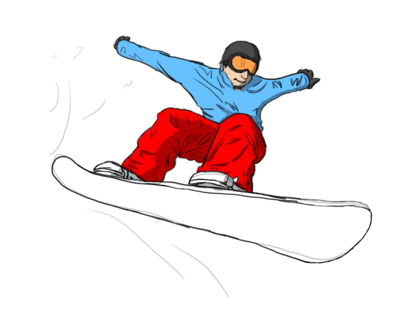 Сноуборд нарисованный