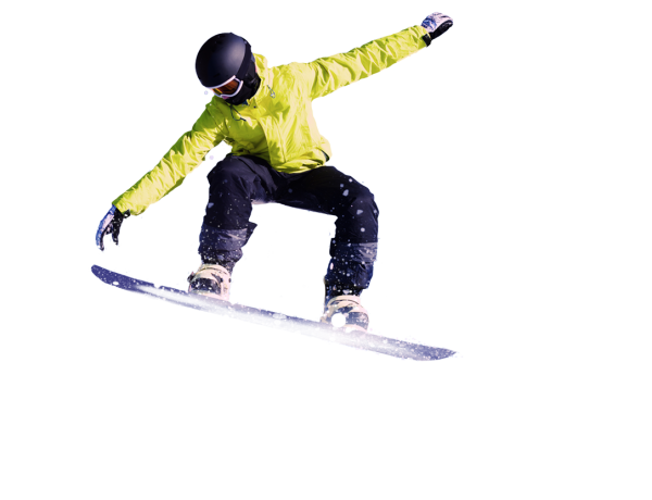 Сноуборд на белом фоне