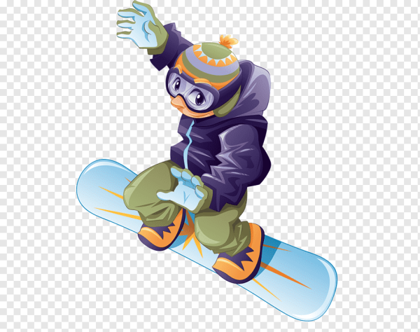 Сноубордист мультяшный