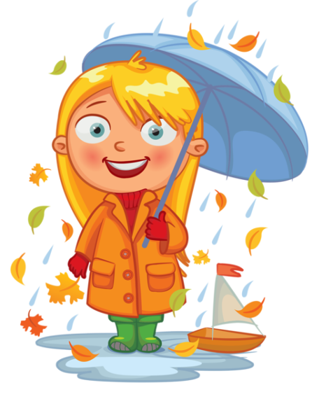 Мультяшные детки осень