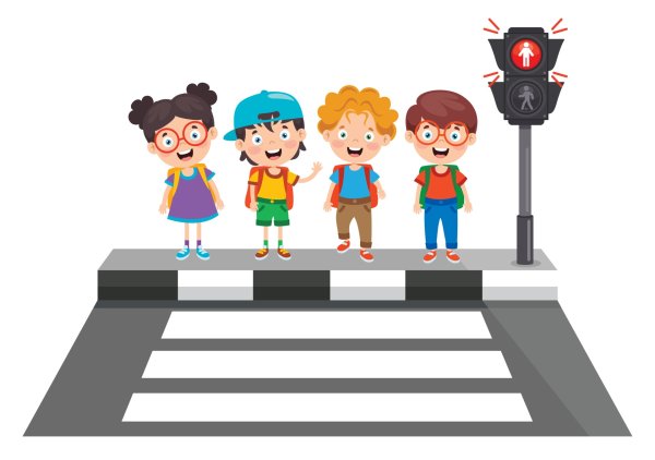 Пешеход для детей на прозрачном фоне