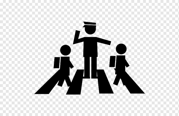 Пешеход на прозрачном фоне