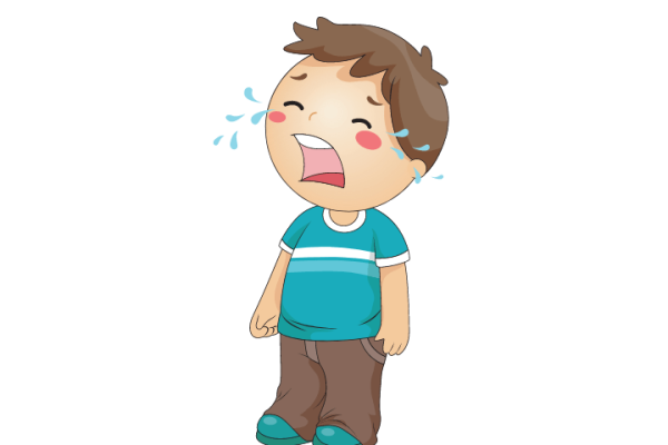 Мальчик плачет мультяшный