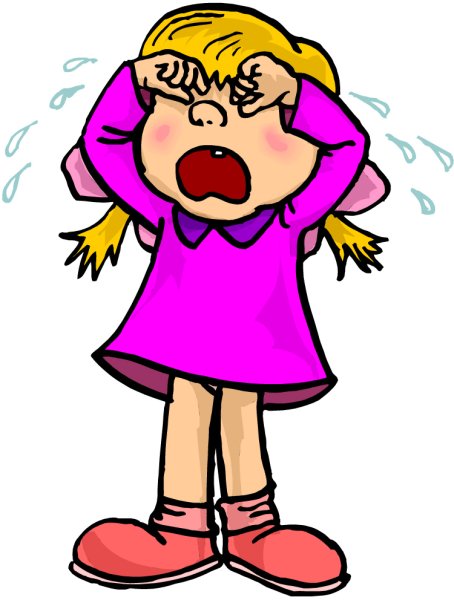 Плачущая девочка для детей