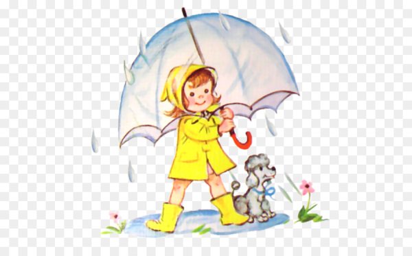 Ребенок с прозрачным зонтом