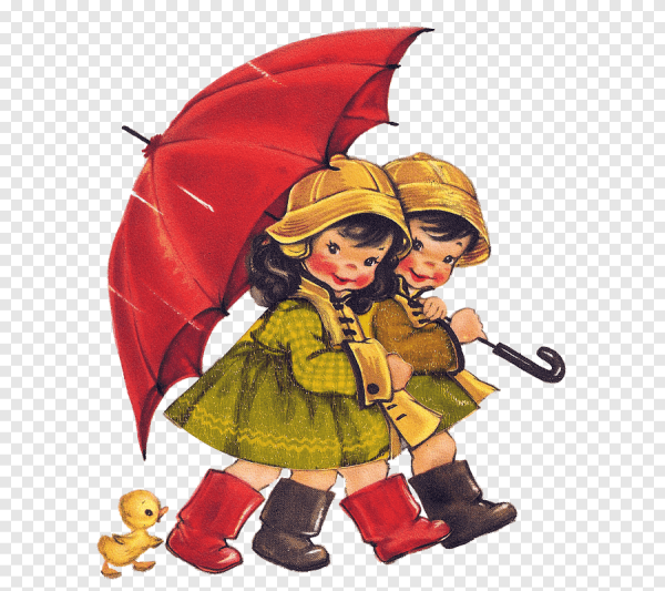 Дети под зонтом