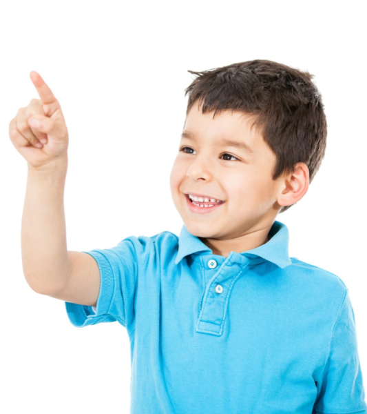 Ребенок указывает пальцем